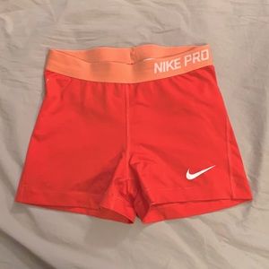 Red Nike shorts new size medium